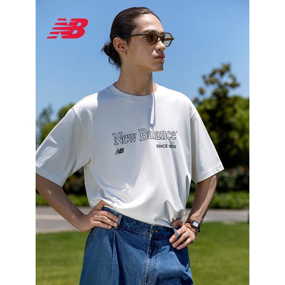 New Balance เสื้อยืดแขนสั้นกีฬากลางแจ้งสําหรับผู้ชาย NEE36021