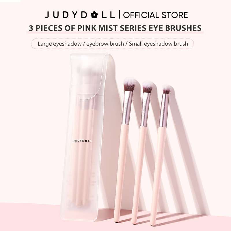 ยอดนิยม Judydoll ชุดแปรงแต่งตา เซ็ตแปรงแต่งตา อุปกรณ์แต่งหน้า 3 ชิ้น อายแชโดว์ เครื่องสำอางดอลลี่