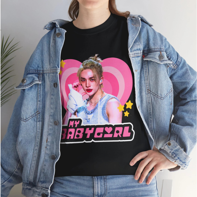 Skz Hyunjin Y2k Babygirl เสื้อยืด Stray Kids Hyunjin Blonde MerchTee SKZ Tour 2024 ไอเดียของขวัญเสื้