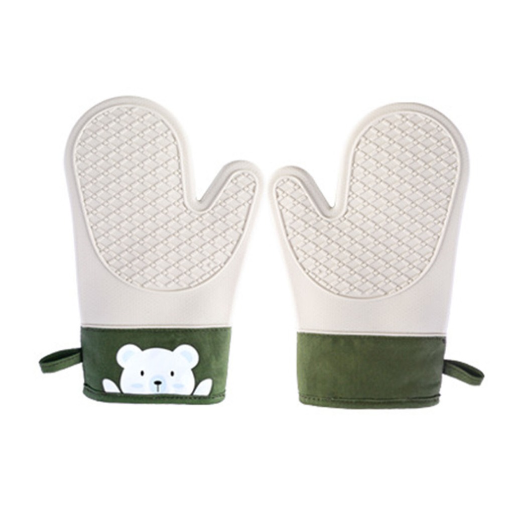 Lbship ถุงมือซิลิโคน แบบหนา ทนความร้อน สําหรับเตาอบไมโครเวฟ