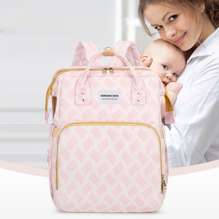 Baby Bag Mommy Bag 2-in-1 Travel Bag Mommy Backpack Portable Foldable Backpack multifunctional Crib