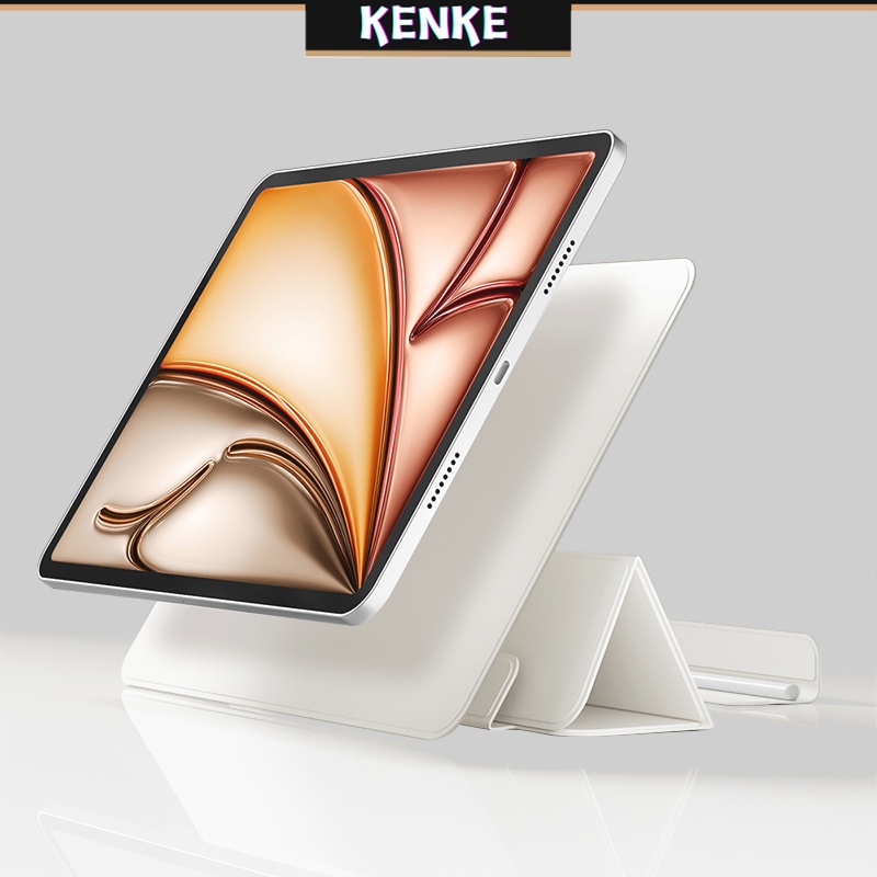 KENKE เคส iPad ที่ถอดออกได้ 3-in-1 เคสเคสแม่เหล็กสำหรับ iPad M4 Pro 11 นิ้ว 4th/3rd / 2nd (2024/2022/2021/2020) iPad Air 6th Gen Pro 13 นิ้ว Air 11 นิ้ว Air 4 Air 5 iPad 10th Mini 6 Pro 12.9 case นิ้วเคสอัจฉริยะบางเฉียบพัก/ปลุกอัตโนมัติ