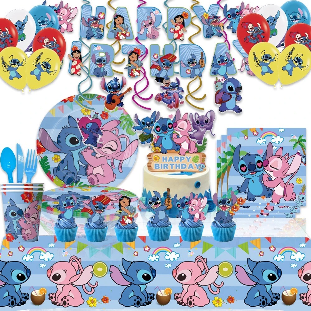 ใช้ คู่ เย็บร้อย ตกแต่งงานเลี้ยงวันเกิดทิ้งบนโต๊ะอาหารชุดแบนเนอร์บอลลูนแผ่นกระดาษถ้วยผ้าเช็ดปากผ้าปูโต๊ะ