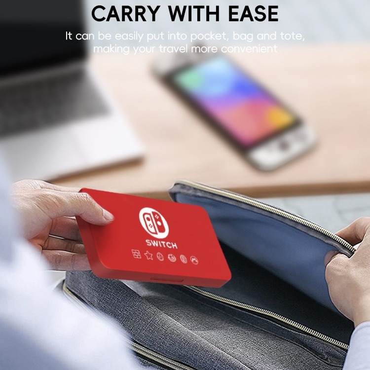 การ์ดเกม Nintendo Switch 24 บิตกล่องเก็บแบบพกพากล่องการ์ดแม่เหล็กเหมาะสําหรับอุปกรณ์เสริม Switch/Lite/Oled