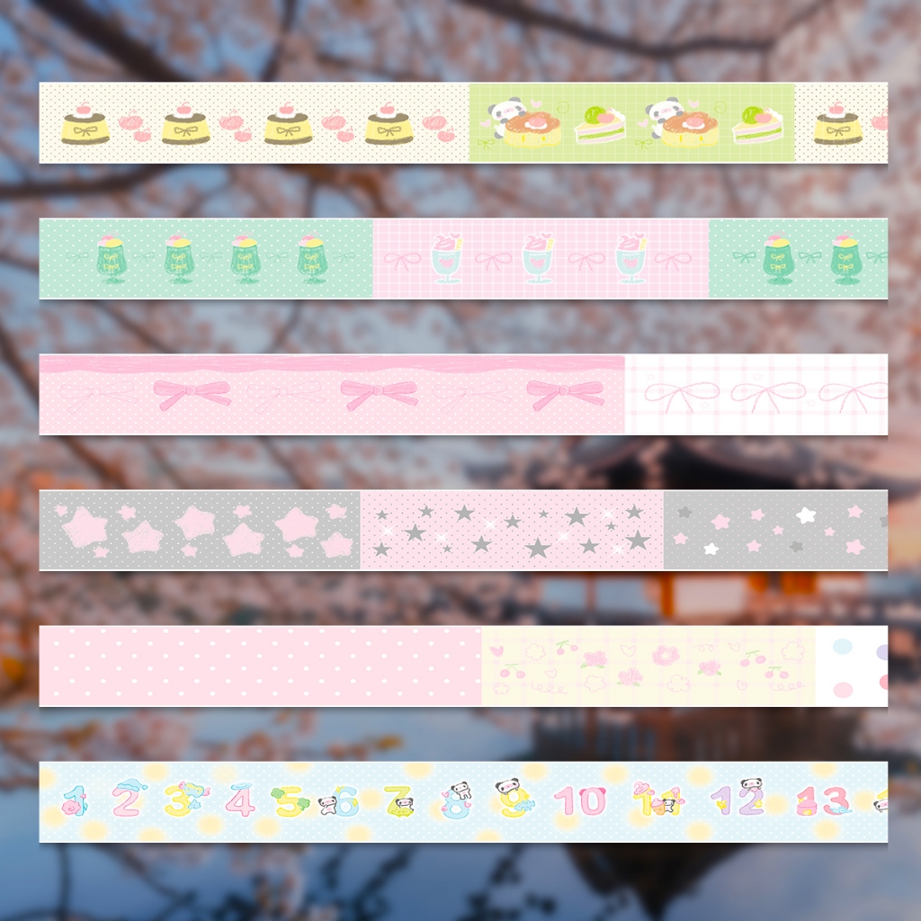 Wakawaka Original Handbook Tape Roll Bow Ribbon Cute Handbook Tape 3m Loop