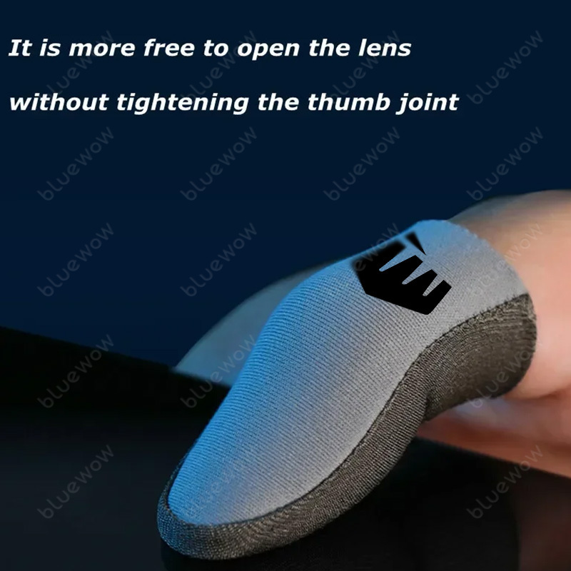 Bluewow Gaming Finger Sleeve เกมมือถือถุงมือสําหรับ PUBG Breathable Finger Sleeve ปลายนิ้ว Anti-slip Silver Fiber Gaming Cover