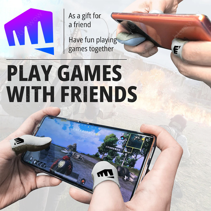 Bluewow Gaming Finger Sleeve เกมมือถือถุงมือสําหรับ PUBG Breathable Finger Sleeve ปลายนิ้ว Anti-slip Silver Fiber Gaming Cover