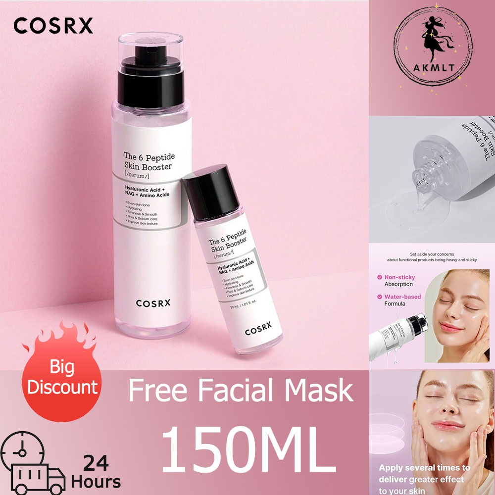 Cosrx The 6 Peptide Skin Booster Serum 150ml เซรั่มบํารุงผิวหน้า เซรั่มลดสิว เซรั่ม กระชับรูขุมขน