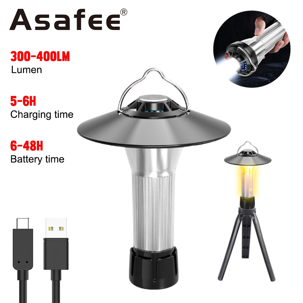 Asafee HW777 โคมไฟสปอตไลท์ LED 400LM ขนาดเล็ก แบบพกพา พร้อมตะขอแม่เหล็ก สําหรับตั้งแคมป์กลางแจ้ง