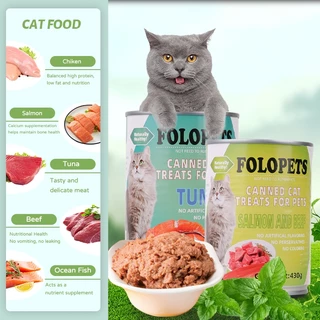 Folopets อาหารแมว ชนิดกระป๋อง อาหารกระป๋องสําหรับแมว 430g