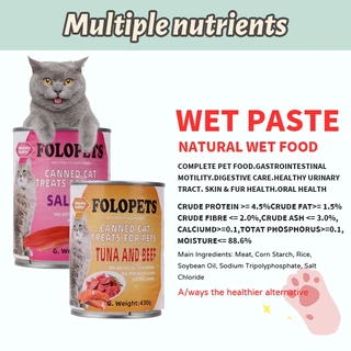 Folopets อาหารแมว ชนิดกระป๋อง อาหารกระป๋องสําหรับแมว 430g