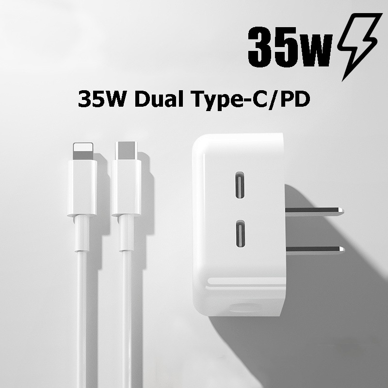คุณได้รับ ของขวัญ 1 ชิ้น，สายซิลิโคนสำหรับมัดรวมสายชาร์จ，PD 35W อุปกรณ์ชาร์จโทรศัพท์แบบพกพาใช้ได้กับเครื่องชาร์จ 5 ~ 13 proMax /โทรศัพท์
