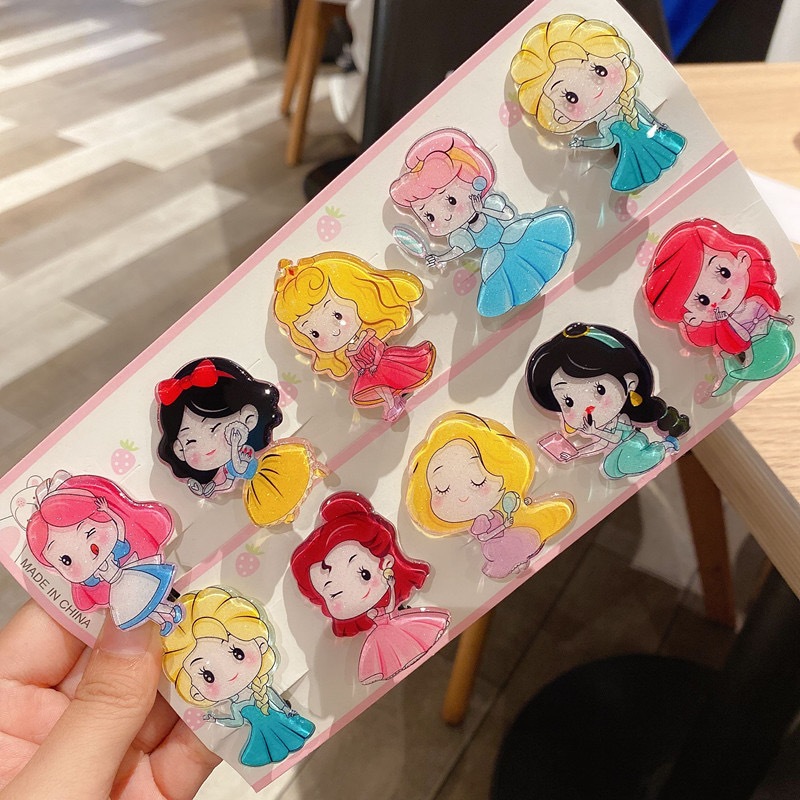 กิ๊บติดผมอะคริลิค ลายการ์ตูนเจ้าหญิง Frozen Lesa น่ารัก เครื่องประดับผม สําหรับเด็ก