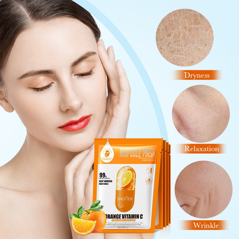 SADOER Orange VC Blueberry Collagen Lemon Pomegranate Fruit Moisturizing Nourishing Mask Moisturizing Mask มาส์กให้ความชุ่มชื้น — صورة 5