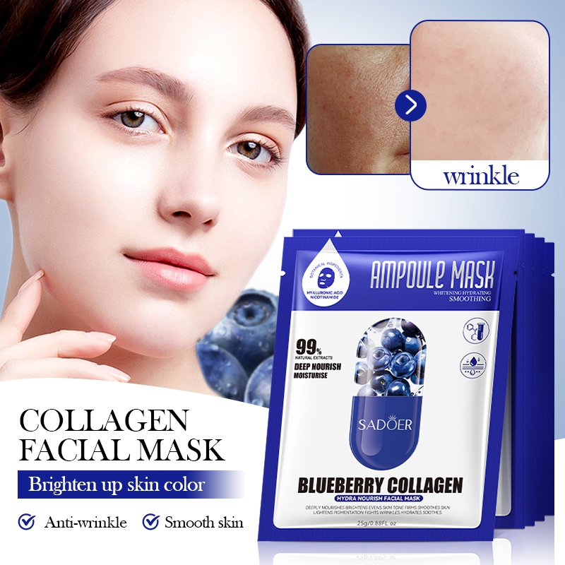 SADOER Orange VC Blueberry Collagen Lemon Pomegranate Fruit Moisturizing Nourishing Mask Moisturizing Mask มาส์กให้ความชุ่มชื้น — صورة 6