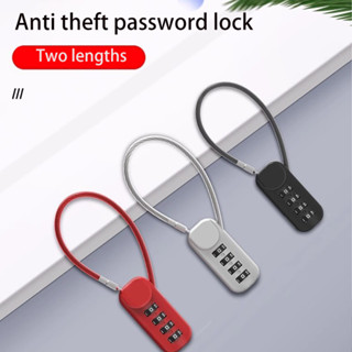 ลวดสลิงกันขโมย4หลักรหัสผ่านล็อคกระเป๋าเป้สะพายหลังแบบพกพาซิป…