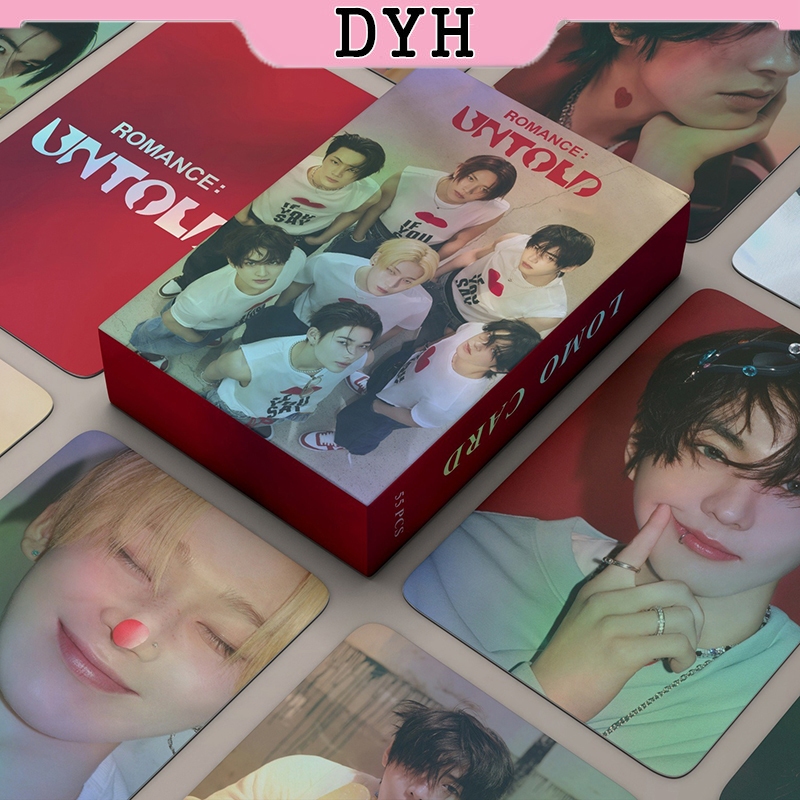 55 ชิ้น/กล่อง ENHYPEN Photocards เลือดสีส้ม YOU-A Ver อัลบั้ม LOMO การ์ดโปสการ์ด