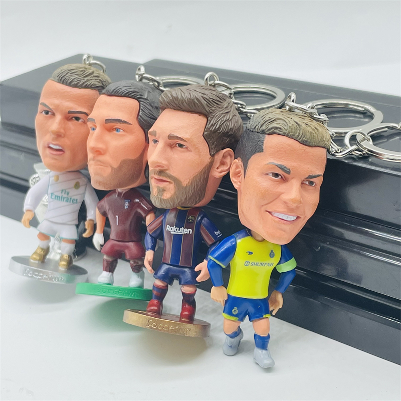 Soccerwe Soccer Player Neymar Messi CRonaldo Haaland Buffon Figures พวงกุญแจ 20 Mocel Choices