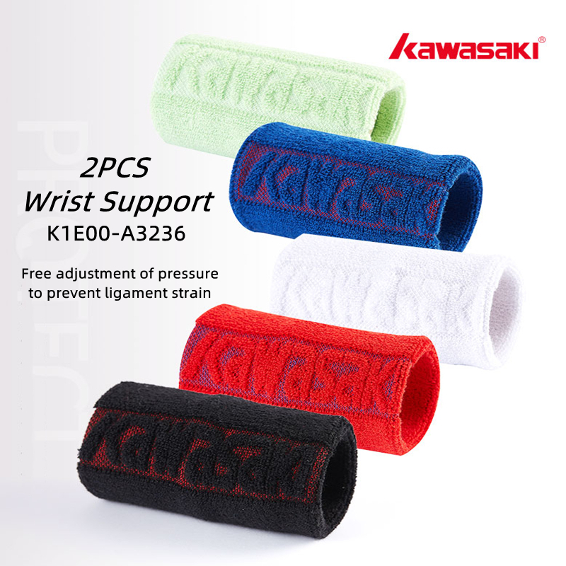 Kawasaki 2PCS สายรัดข้อมือ Wraps สายรัดข้อมือแบบปรับได้รั้ง K1E00-A3236
