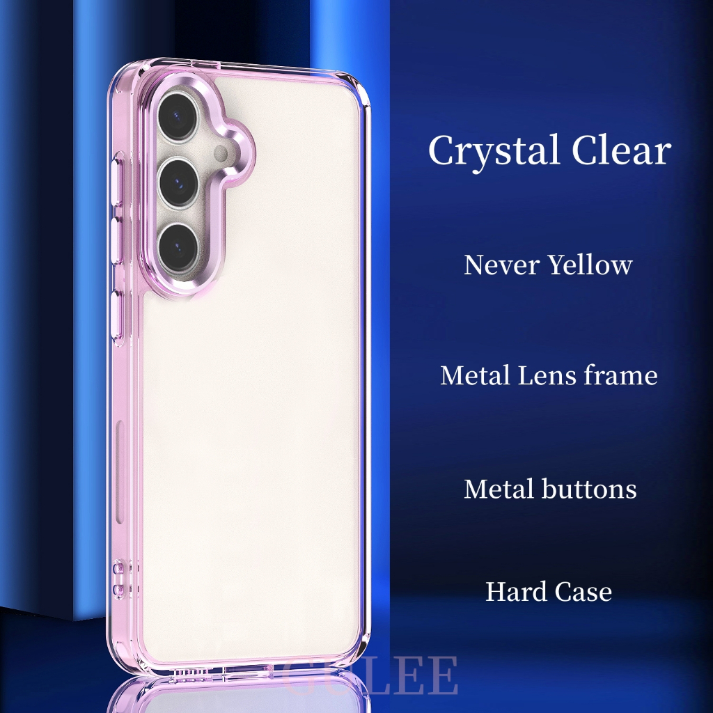 SAMSUNG ไม่เคยสีเหลืองคริสตัลใสสําหรับSamsung A57 A37 A17 A07 A56 A36 A26 A16 A06 A55 A35 A25 A15 A54 A34 A24 A14 A13 A05 A05 A05 A05S 4G 5G PCเกรดAnti-Drop Clearกรณี
