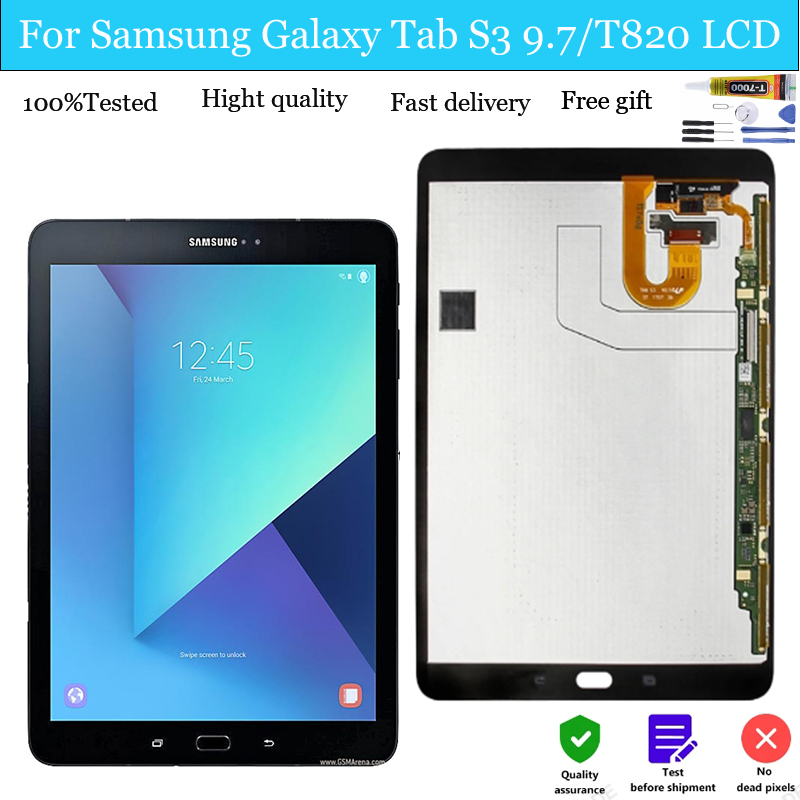 สําหรับ Samsung GALAXY Tab S3 9.7 LCD T820 T825Y T827 จอแสดงผล Touch Screen Digitizer Assembly