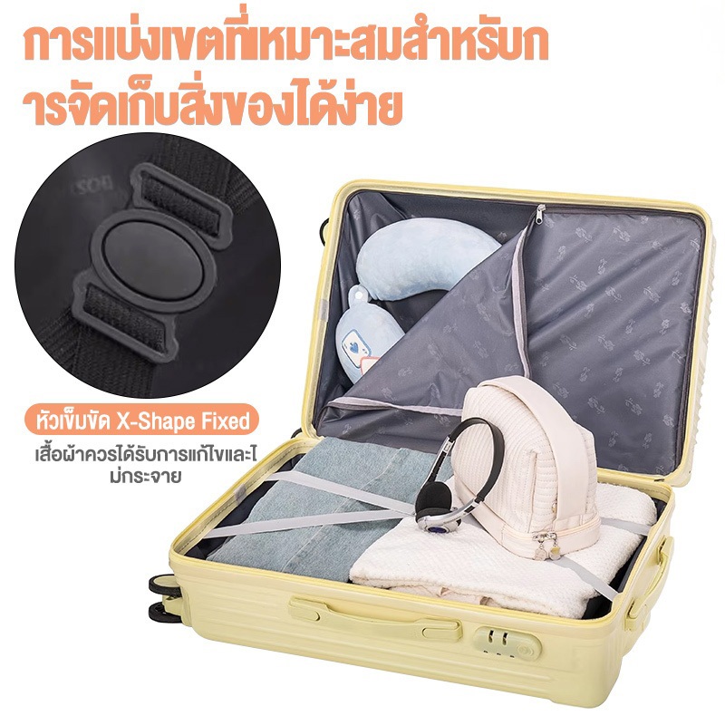 【สต็อกไทยพร้อมส่ง】20นิ้วกระเป๋าเดินทางจากต่างประเทศกระเป๋าเดินทางขนาด24นิ้วกระเป๋าเดินทาง28นิ้ววัสดุPCกระเป๋าเดินทางTSAศุลกากรล็อค