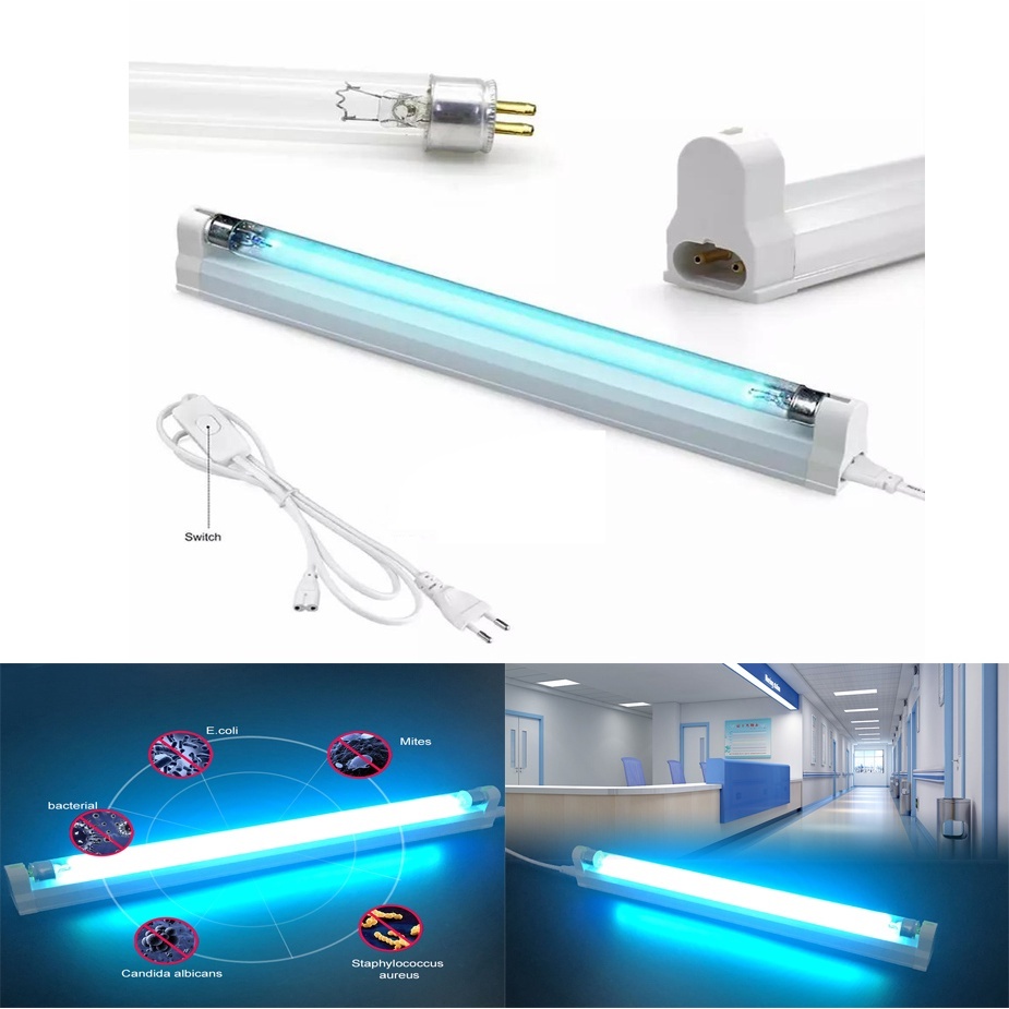 T5 UV ฆ่าเชื้อ 8 W/6 W 220 V EU ปลั๊กฆ่าเชื้อ UV Light Home แบบพกพาหลอดไฟอัลตราไวโอเลตโอโซน 6 W 8 W 