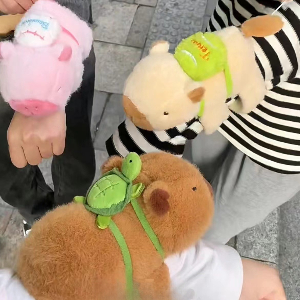 คาปิบาร่าหมูป๊อปวงกลมตุ๊กตาคาปิบาร่าสร้อยข้อมือแพนด้าตุ๊กตา