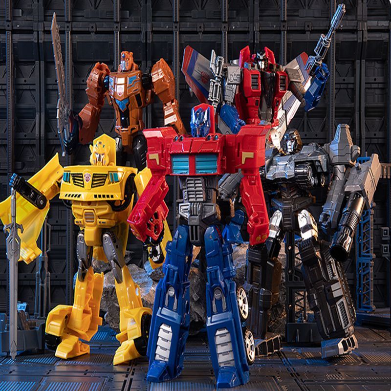 Temi Optimus Prime Bumblebee หุ่นยนต์ไดโนเสาร์ของเล่น Transformers 5 รถหุ่นยนต์ตัวเลขการกระทําคลาสสิก