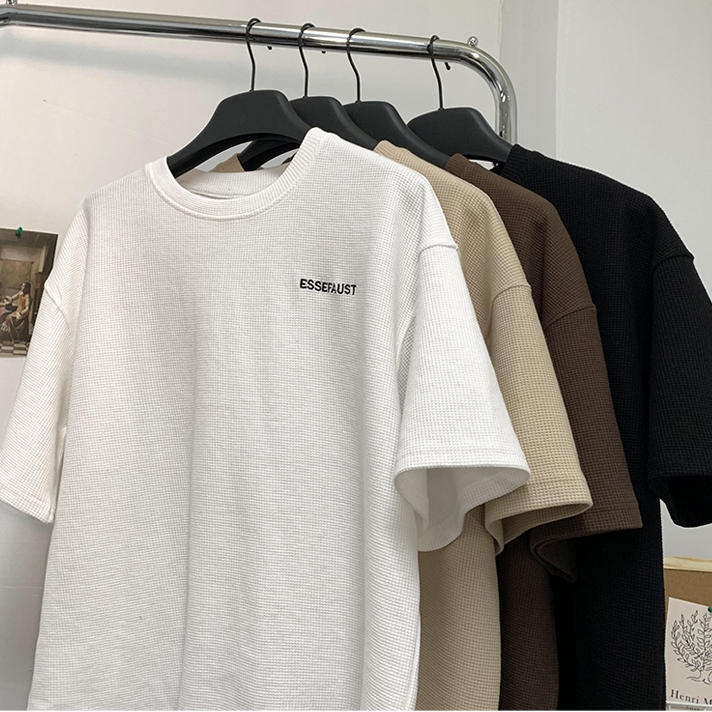 Proman- 【จำกัดเวลา79- C0D】เสื้อยืดผู้ชาย พิมพ์ลาย เรียบง่ายและจับคู่ได้ง่าย ผ้าวาฟเฟิล M-3XL