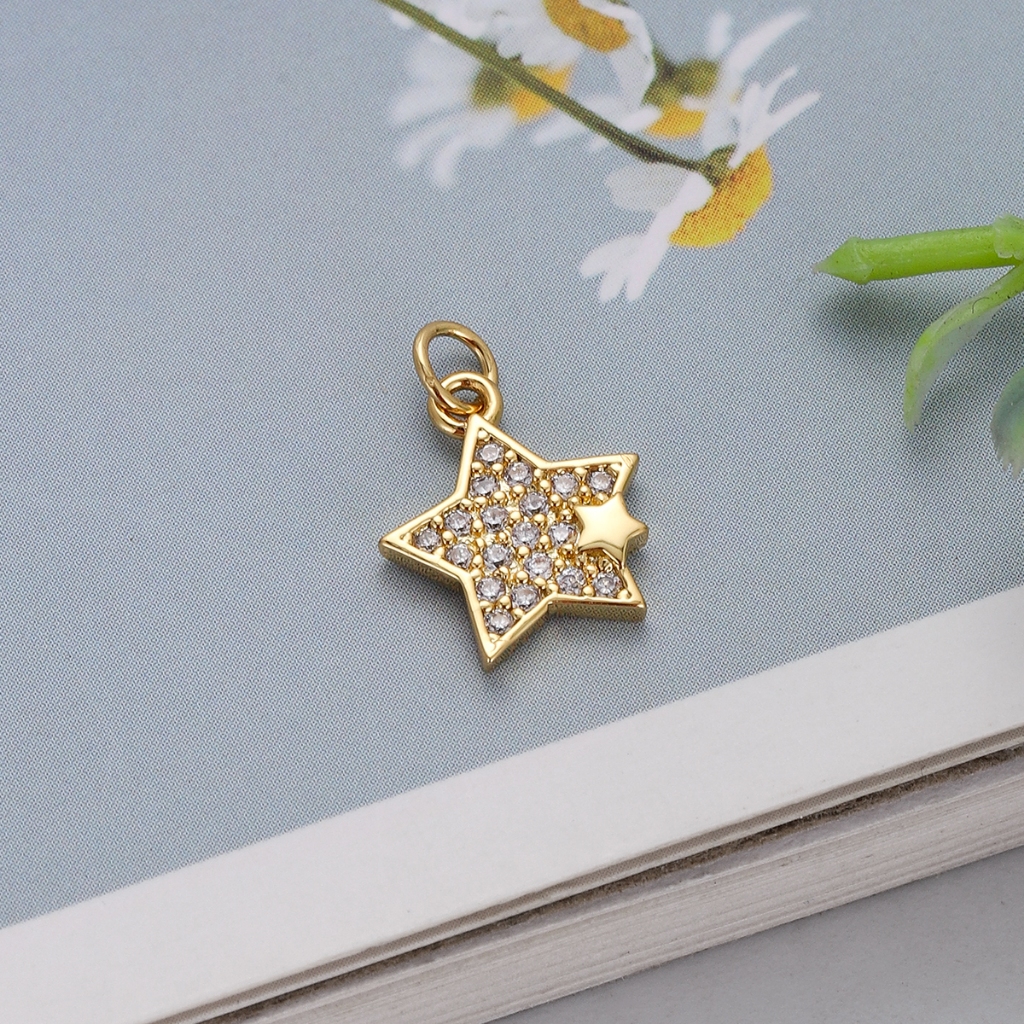 ใหม่ Stars & Moon & Heart Gold สี Charms ต่างหูคริสตัล DIY พวงกุญแจสร้อยข้อมือจี้เครื่องประดับอุปกรณ์เสริมสําหรับการทํา ราคา ถูกที่สุด ดีลบีเคเค แกลเลอรีภาพที่ 9