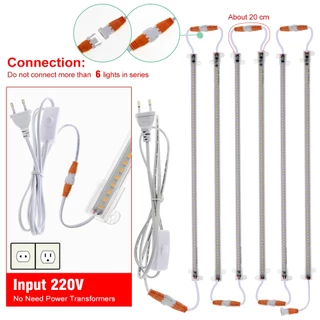 ชุดหลอดไฟ LED 72 ดวง Ac220V 8W 50 ซม. 1-6 ชิ้น สําหรับตกแต่งห้องนอน ห้องครัว ตู้เสื้อผ้า