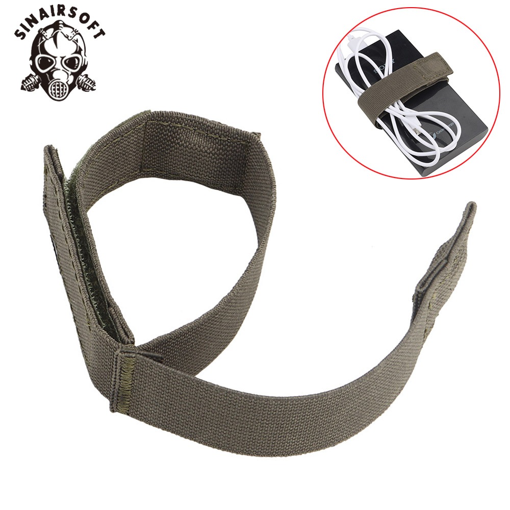 Sinairsoft สายรัดผูกแม่เหล็กยุทธวิธี 1 นิ้ว Velcro Multi-purpose Storage เชือกทํางานยืดหยุ่น