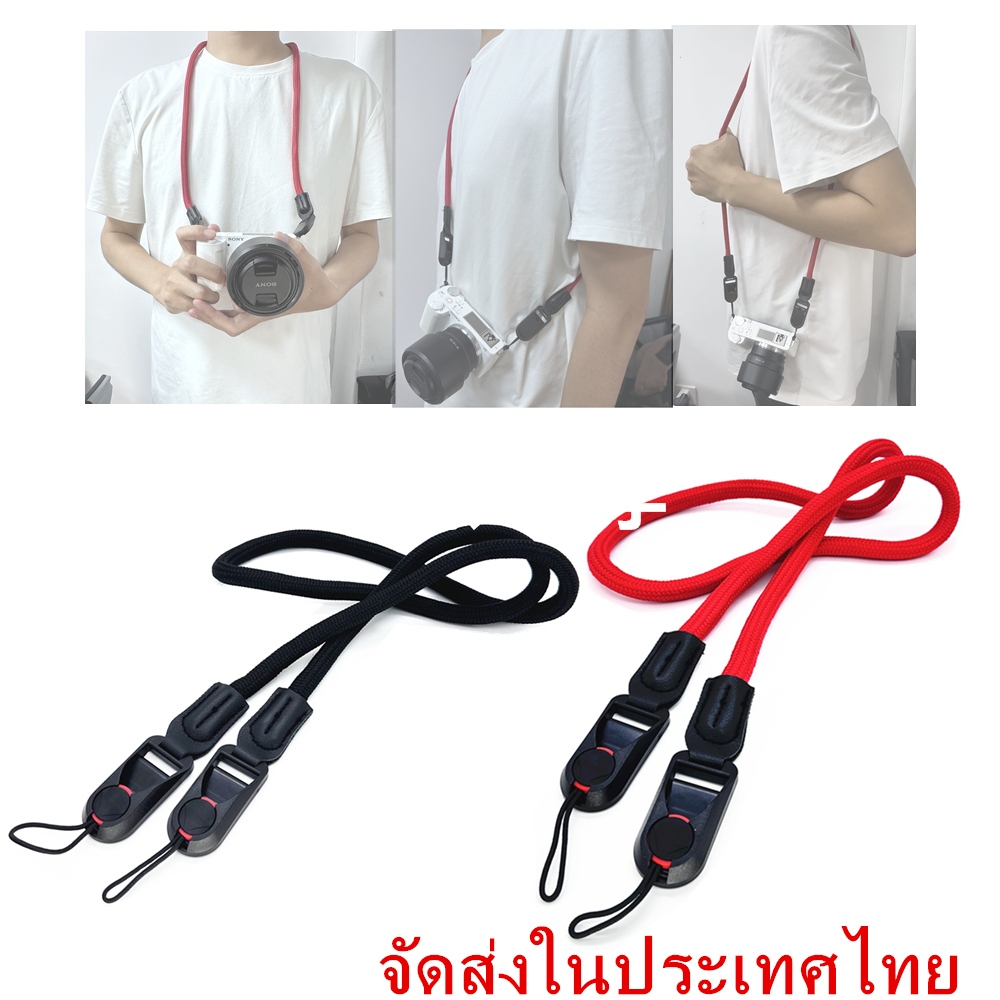 ทอ Peak Design ผ้าฝ้ายหนังกล้องสายคล้องไหล่เข็มขัดเชือกสําหรับ Leica Fuji Olympus Canon Sony Nikon