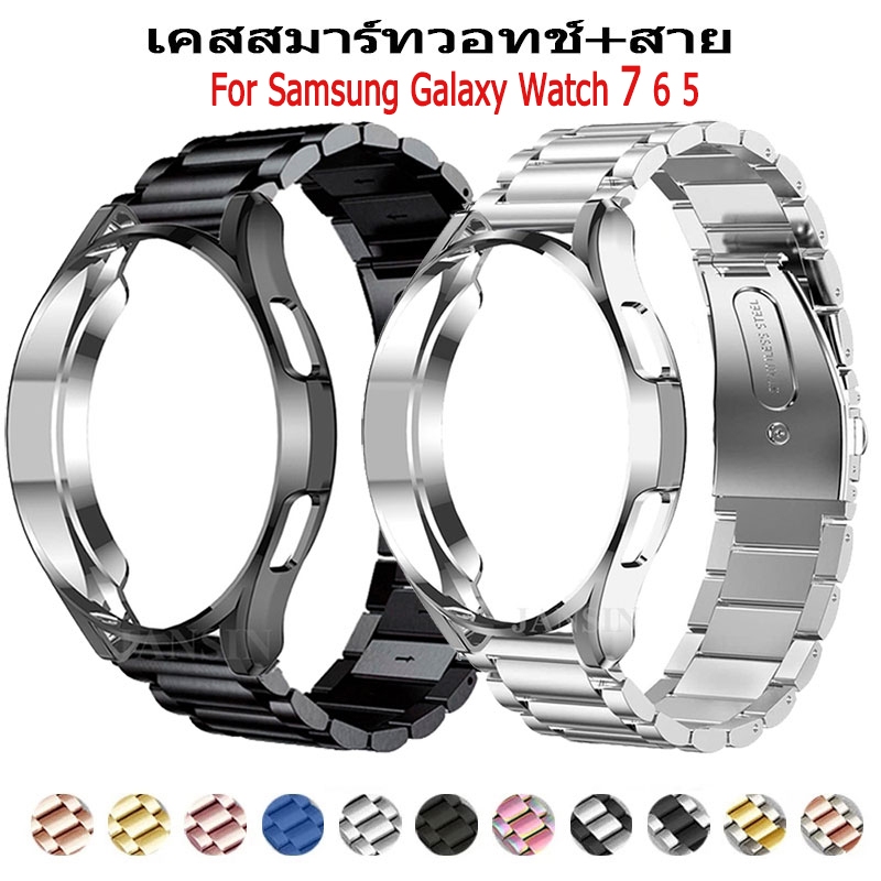สายนาฬิกาข้อมือ สเตนเลส TPU โลหะ สําหรับ Samsung Galaxy watch 7 6 5 5 pro 45 มม. 40 มม. 44 มม. 43มม