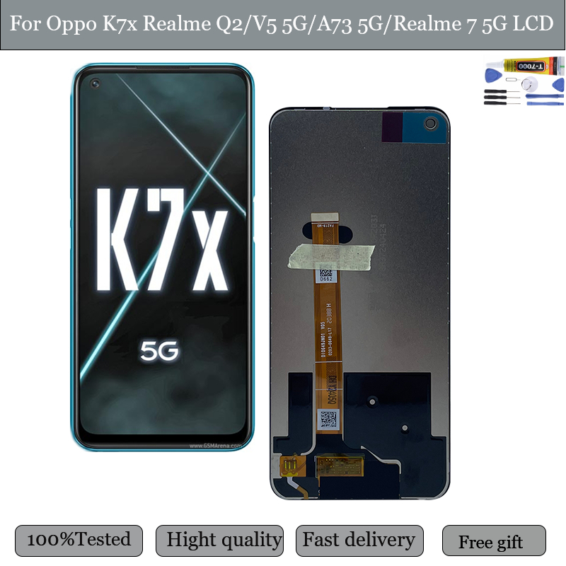 ชุดประกอบหน้าจอสัมผัส LCD สําหรับ OPPO K7X Realme 7 5G