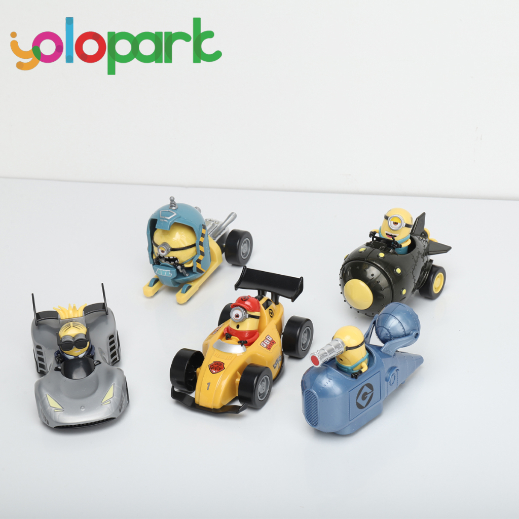 Yolopark Minions Despicable Me 4 ของเล่น Minion รถของเล่นแรงเสียดทานรถของเล่นสําหรับเด็ก