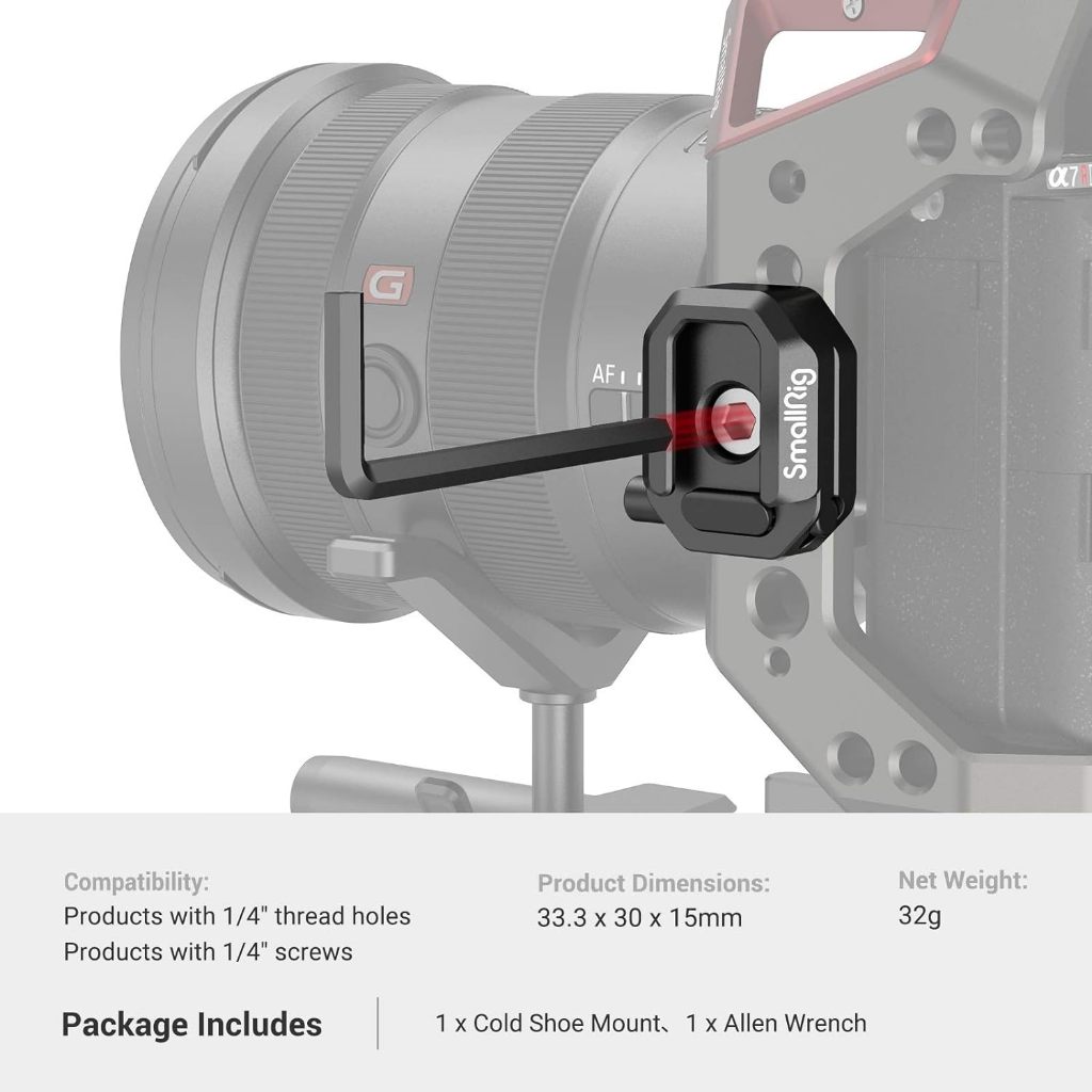 Smallrig Multifunctional Cold Shoe Mount Plate with Safety Release 2797