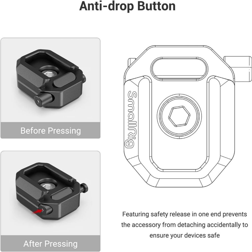 Smallrig Multifunctional Cold Shoe Mount Plate with Safety Release 2797