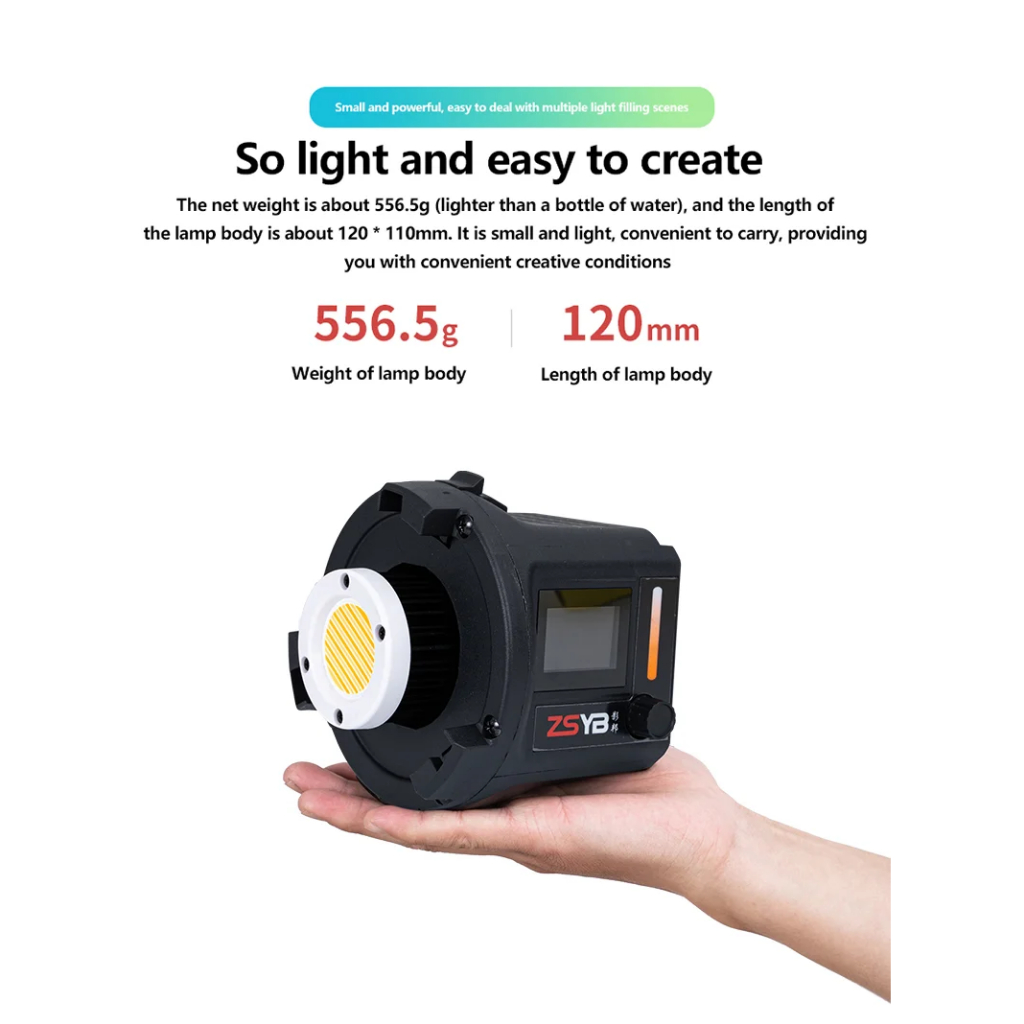 ส่งด่วน กทม. ไฟต่อเนื่อง ZSYB CL-80Bi 80w B Color 3200-5600K video light fill light ไฟแฟลชถ่ายรูป อุปกรณ์ถ่ายภาพและไฟสตูดิโอ video light led ไฟถ่ายรูปพกพา อุปกรณ์ ไฟฉาก ไฟดารา ไฟต่อเนื่อง ไฟถ่ายภาพ Photography fill light