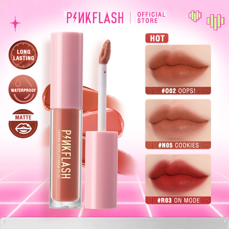 Pinkflash OhMyKiss ลิปสติก เนื้อแมตต์ เพิ่มความชุ่มชื้น ติดทนนาน