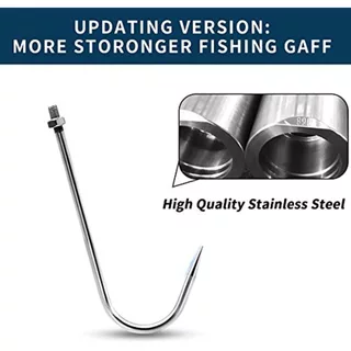 Sanlike Telescopic Fishing Gaffif 1.2M พร้อมเบ็ดตกปลา Sharp ที่จับยางและเชือกเส้นเล็กสําหรับการตกปลาน้ําเค็มน้ําจืด
