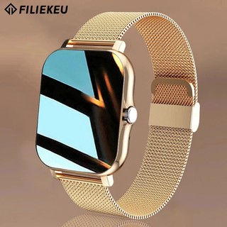FILIEKEU Smart Watch Men Women Waterproof Sports Fitness Bluetooth Couple Touchscreen Stainless Steel Smartwatch