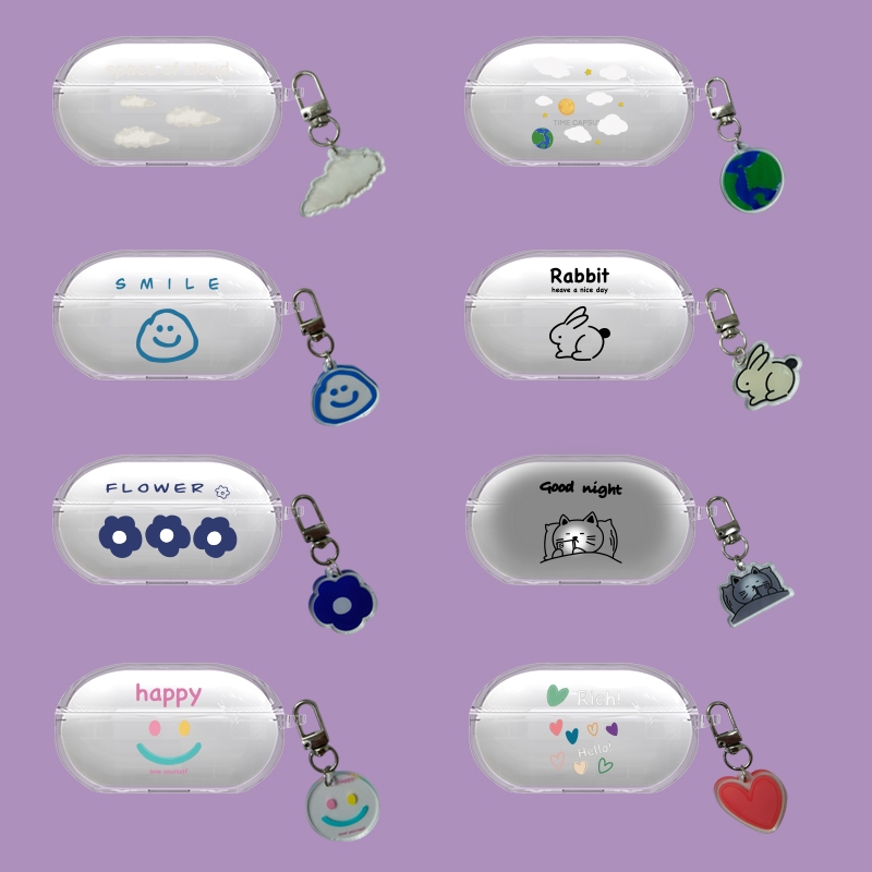อะนิเมะน่ารักการ์ตูนนุ่มเกาหลี Ins กรณีแมวสําหรับ Beats Solo Buds TPU โปร่งใสป้องกันหูฟังปลอก Beats Solo Buds ฝาครอบ