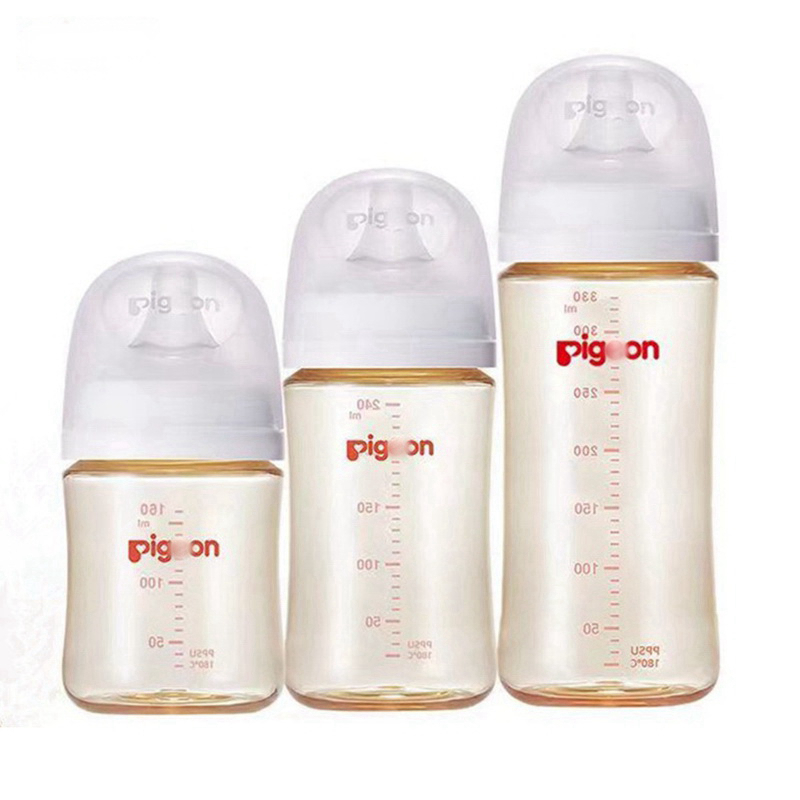 Pigeon ขวดนม Softouch III ขวดนมคอกว้าง PPSU และ Teat