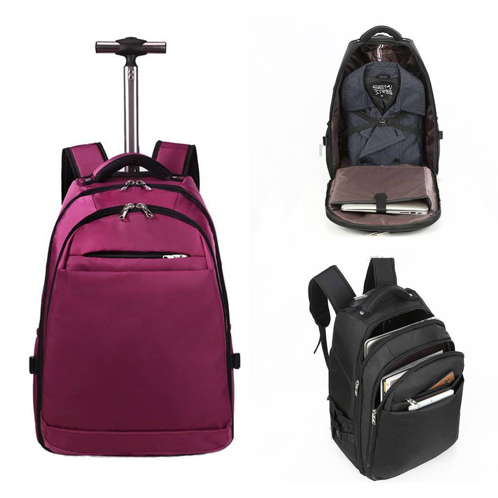 กระเป๋ารถเข็นธุรกิจ [Bonausness Gift] Work Commuter Trolley Backpack Small Wheel Trolley Bag Can Car