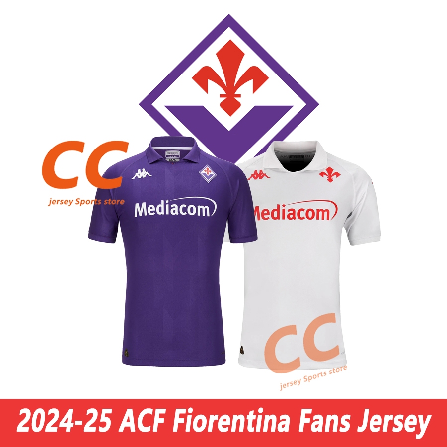 Acf Fiorentina ฟุตบอลเสื้อฟุตบอลกีฬา T เสื้อชายเสื้อ 2024-25 คุณภาพสูง S-4XL แฟนรุ่น