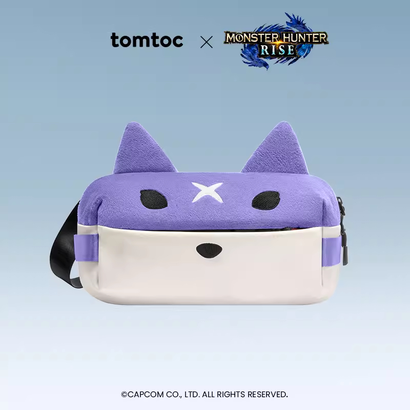 tomtoc X Monster Hunter Hunt Entourage Crossbody Shoulder Bag T21S1 can accommodate Switch/ Ipad mini 8.3-inch 4L multi-function