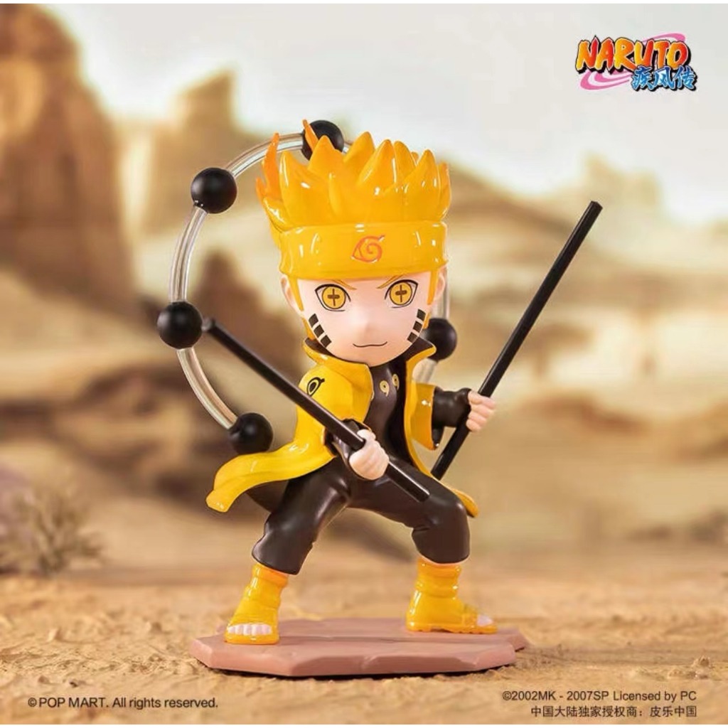 Popmart Naruto Ninja Wars Series Mystery Box POPMART อินเทรนด์รูป Naruto Uzumaki ของเล่นของขวัญวันเก