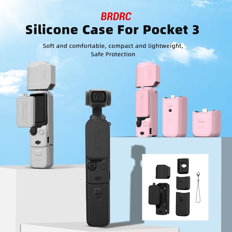 กรณีเลนส์สําหรับ DJI OSMO POCKET 3 Body เคสซิลิโคนเลนส์ฝาครอบป้องกันจอแสดงผล Blackout อุปกรณ์เสริม